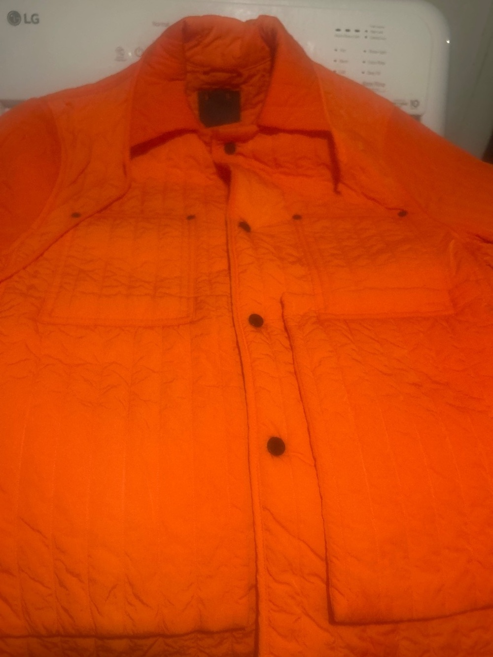 Craig Green Quilted Work Men's Jacket large neon orange